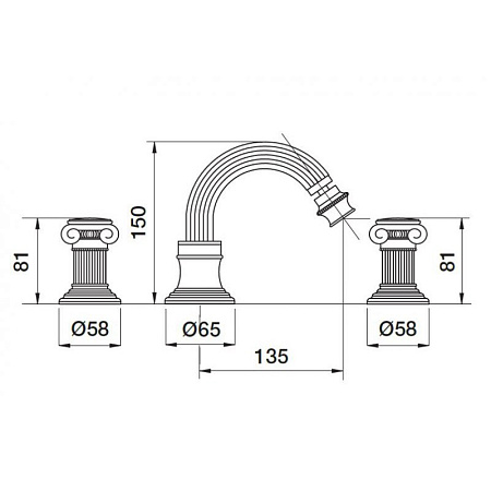 Смеситель Cezares Olimp OLIMP-BBS2-02-М для биде