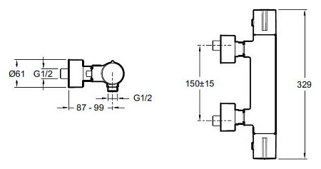 Термостат Jacob Delafon Toobi E8991-CP для душа
