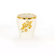 Стакан Migliore Emozioni 26560 белый, декор золото, swarovski