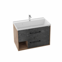 Тумба с раковиной Grossman Реал 108009 80 подвесная, велингтон/бетон