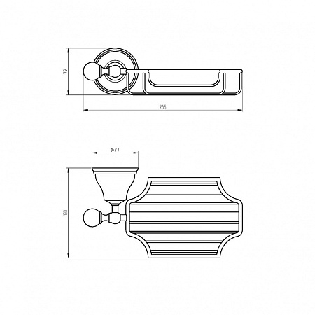 Полка Migliore Provance 17674 хром