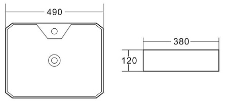 Раковина накладная BelBagno BB1387 37.5x50x13.5 белый