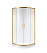 Душевой уголок Niagara Nova NG-6407-08 GOLD 100x100x190 стекло прозрачное/профиль желтое золото