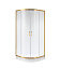 Душевой уголок Niagara Nova NG-6407-08 GOLD 100x100x190 стекло прозрачное/профиль желтое золото