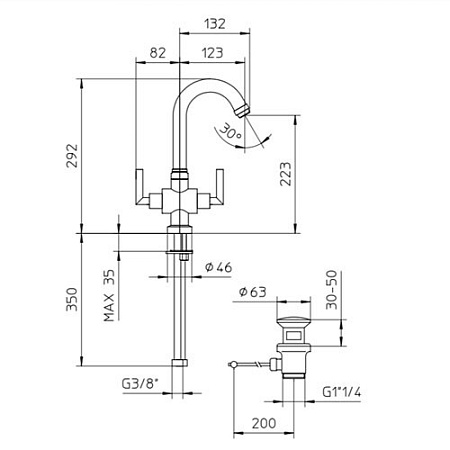 Смеситель Palazzani Formula Elle 64322010 для раковины, хром