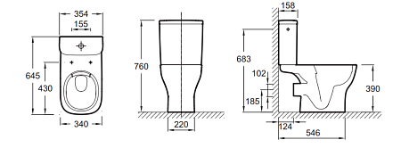 Унитаз-компакт Jacob Delafon Struktura UJX102-00