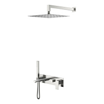 Душевой комплект Boheme Qubic 474-NB для ванны, никель брашированный Душевой комплект Boheme Qubic 474-NB для ванны, никель брашированный