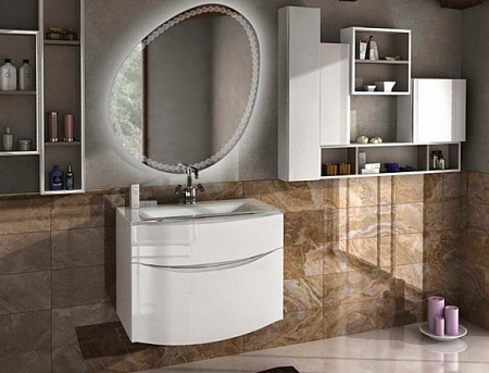 Тумба с раковиной Cezares Sirio 75 bianco lucido