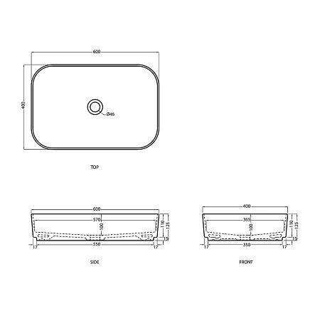 Раковина Cielo Shui Comfort SHCOLAR60 60х40 gloss white