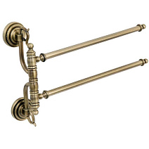 Полотенцедержатель Boheme Barocco 10666 двойной, бронза Полотенцедержатель Boheme Barocco 10666 двойной, бронза