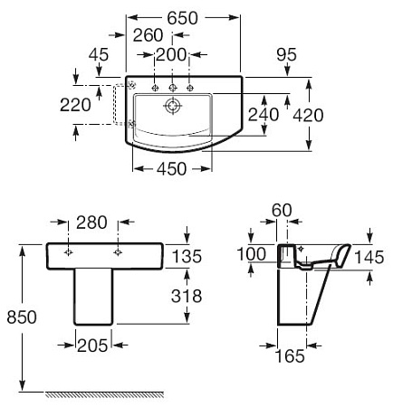 Полупьедестал для раковины Roca Hall 337621000