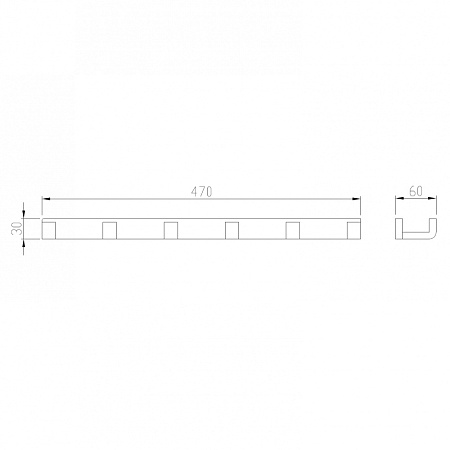 Вешалка на 6 крючков ABBER Westen AA1752G золото матовое