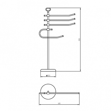 Стойка Migliore Mirella 17196 низкая, бронза