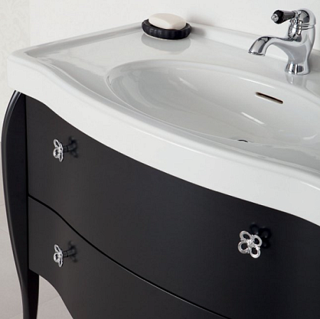 Тумба с раковиной Cezares Venezia  105 nero opaco