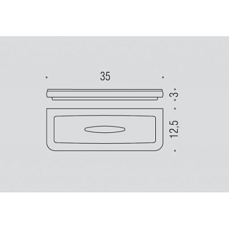 Мыльница Colombo Lulu B6253 стеклянная часть хром