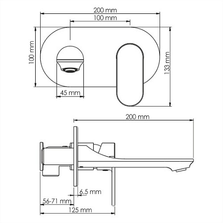 Смеситель WasserKRAFT Elbe 7430 для раковины, черный