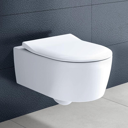 Унитаз подвесной Villeroy & Boch Avento 5656RS01 с сиденьем микролифт SlimSeat, alpin
