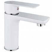 Смеситель Aquanet Arctic AF520-10СW 00216775 для раковины, хром/белый Смеситель Aquanet Arctic AF520-10СW 00216775 для раковины, хром/белый