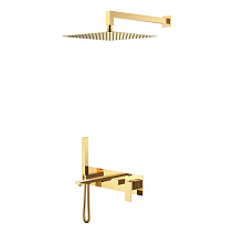 Душевой комплект Boheme Qubic 474-G для ванны, золото Душевой комплект Boheme Qubic 474-G для ванны, золото