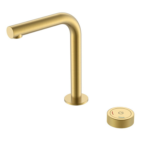Смеситель Boheme Tech 158-MG для раковины, автоматический, золото матовое