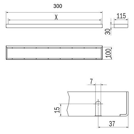 Рейлинг Inda Indissima Barra A8883BNS 30 брашированная нержавеющая сталь