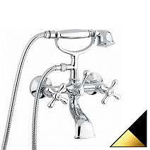 Смеситель Emmevi Deco Classic 12011NO для ванны с душем, черный/золото Смеситель Emmevi Deco Classic 12011NO для ванны с душем, черный/золото