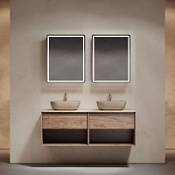 Мебель для ванной со столешницей Sancos Marmi 1.0 140 MR1.070ECH+TT140A2X дуб чарльстон/Kreman