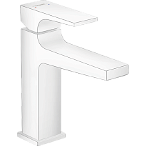 Смеситель Hansgrohe Metropol 110 32507700 для раковины, с клапаном push-open, белый матовый