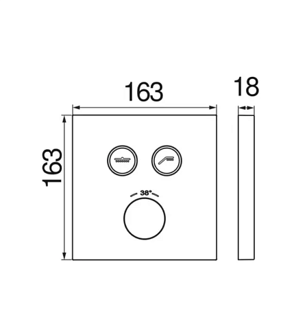 Термостат Nobili WE00202/ECR для душа, хром
