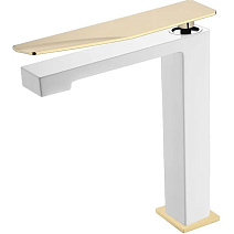 Смеситель Boheme Q 142-WG.2 для раковины, белый/золото