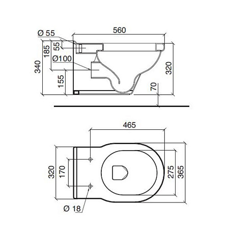 Унитаз подвесной Sbordoni Neoclassica 5309 белый
