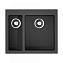 Кухонная мойка Omoikiri Bosen 59-2-BL 59х50 черный - фото 1