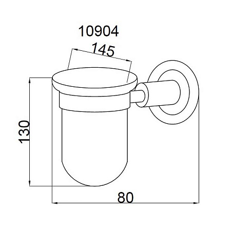 Стакан Boheme Murano 10904-W-CR для зубных щеток, хром/белый