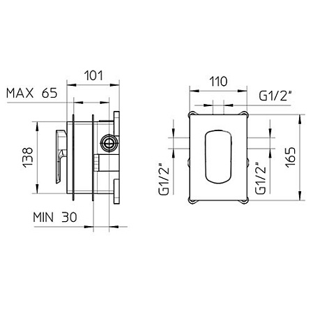 Смеситель Palazzani Mis 56216310 для душа(внешняя часть), хром