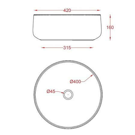 Раковина ArtCeram Cognac COL001 17;00 42 черный матовый