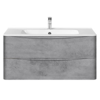 Тумба с раковиной Vincea Paola VMC-2P100BT 100 подвесная, 2 выкатных ящика, Beton
