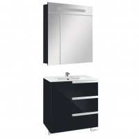 Мебель для ванной Roca Victoria Nord ZRU9302833 80 см, черный глянцевый