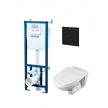 Комплект Santek Бореаль 1WH501775 подвесной унитаз + инсталляция + кнопка Комплект Santek Бореаль 1WH501775 подвесной унитаз + инсталляция + кнопка