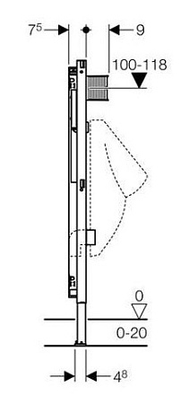 Система инсталляции Geberit Duofix 111.616.00.1 для писсуаров