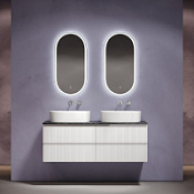 Мебель для ванной со столешницей Sancos Snob T 140 SNT70W+TT140A1 Bianco/Black Sky