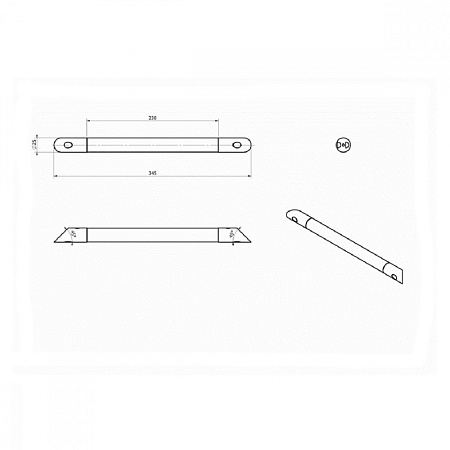 Поручень Black & White Accessories SN-1155 серо-черный