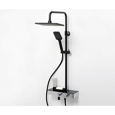 Душевая стойка WasserKRAFT Thermo A11401 черный
