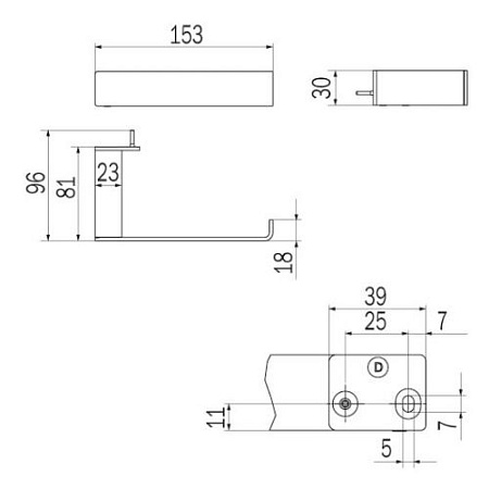 Держатель туалетной бумаги Inda Indissima A8825ANE черный матовый