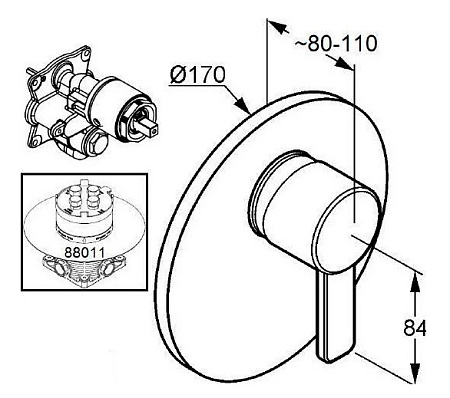 Смеситель Kludi Zenta 386558675 для душа