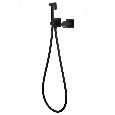 Гигиенический душ со смесителем ABBER Wasserfall AF8725B черный матовый