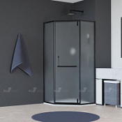 Душевой уголок RGW Hotel 350608400-24 100x100x195 матовое-сатинат/черный