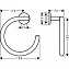 Полотенцедержатель Hansgrohe Logis Universal 41724000 кольцо, хром - фото 2