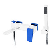 Смеситель Boheme Q 143-CRUV.2 для ванны с душем, хром/синий