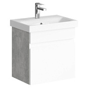 Тумба с раковиной Aqwella Smart SRT0105BS 50 бетон светлый