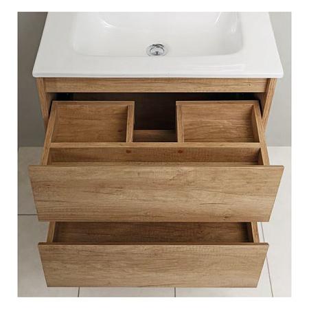 Тумба с раковиной BelBagno Kraft KRAFT-1000-2C-SO-RGB 100 rovere galifax bianco